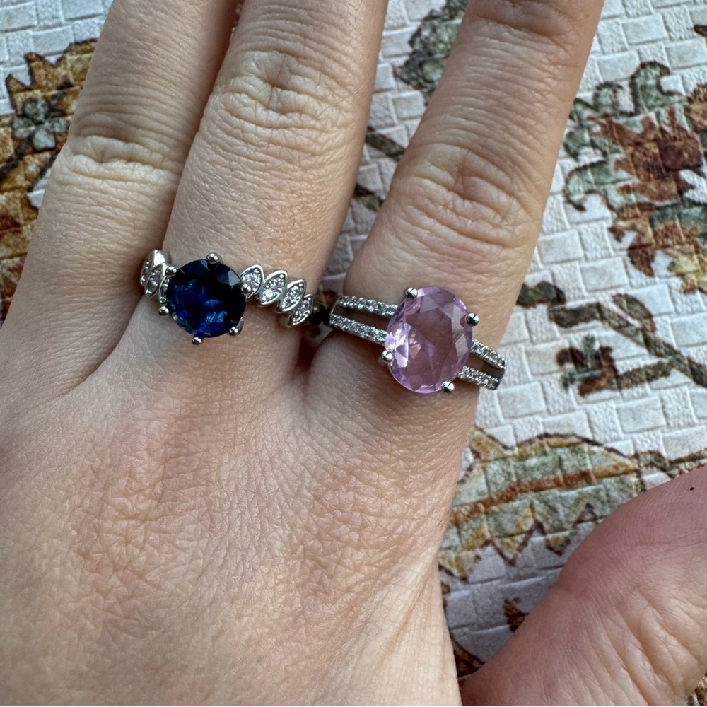 4pc Silver Adjustable Ring Bundle - image 3